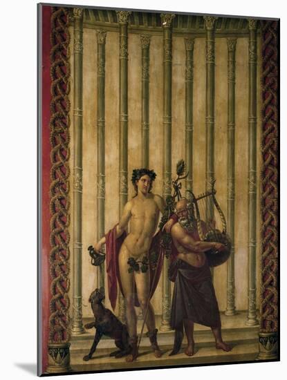Pompeian Style Frescoed Salon, San Teodoro Palace, Naples-null-Mounted Giclee Print