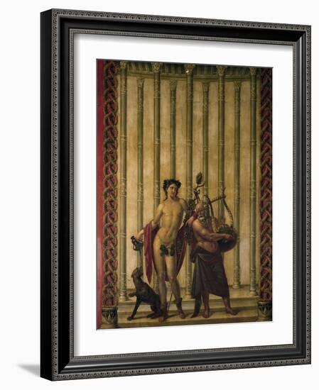 Pompeian Style Frescoed Salon, San Teodoro Palace, Naples-null-Framed Giclee Print