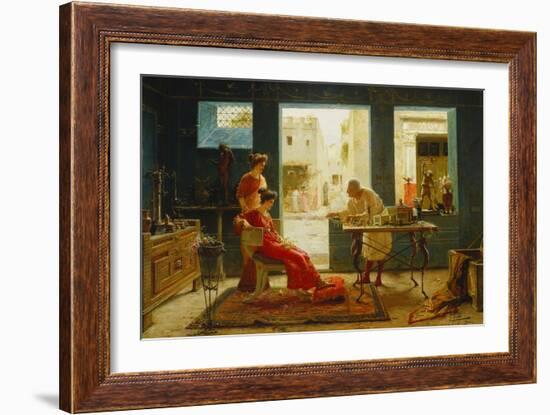 Pompeii Antiques (Oil on Canvas)-Ettore Forti-Framed Giclee Print