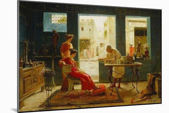 Pompeii Antiques (Oil on Canvas)-Ettore Forti-Mounted Giclee Print