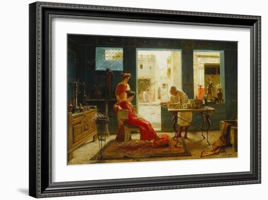 Pompeii Antiques (Oil on Canvas)-Ettore Forti-Framed Giclee Print