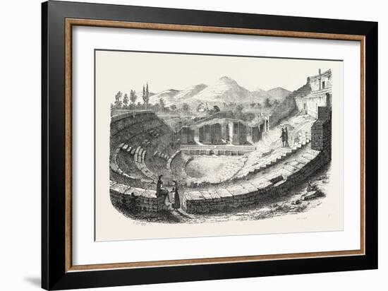 Pompeii: Theatre, Italy. 1855-null-Framed Giclee Print