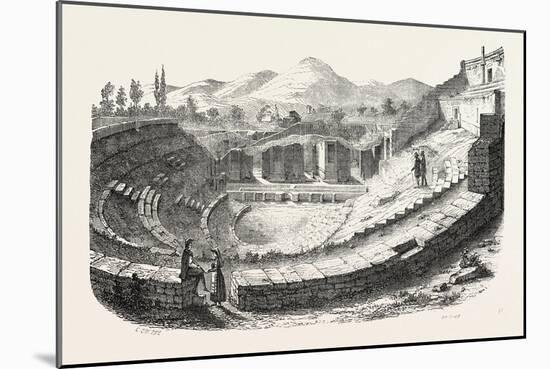 Pompeii: Theatre, Italy. 1855-null-Mounted Giclee Print