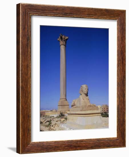 Pompey's Pillar, Alexandria, Egypt, North Africa-Bruno Morandi-Framed Photographic Print