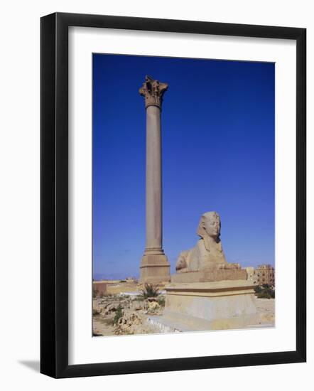 Pompey's Pillar, Alexandria, Egypt, North Africa-Bruno Morandi-Framed Photographic Print