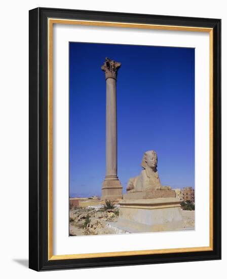 Pompey's Pillar, Alexandria, Egypt, North Africa-Bruno Morandi-Framed Photographic Print