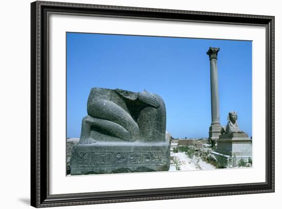 Pompey's Pillar, Alexandria, Egypt-null-Framed Photographic Print