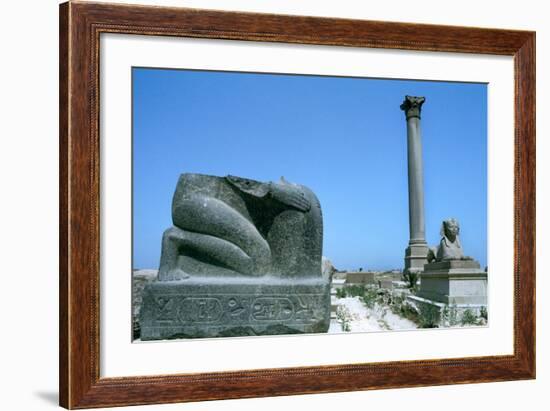 Pompey's Pillar, Alexandria, Egypt-null-Framed Photographic Print