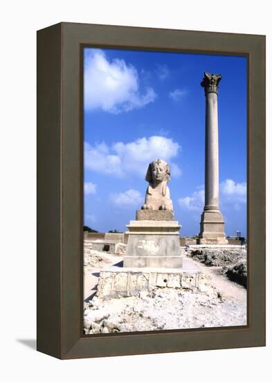 Pompeys Pillar, Alexandria, Egypt-Vivienne Sharp-Framed Premier Image Canvas