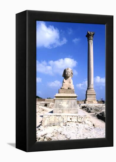 Pompeys Pillar, Alexandria, Egypt-Vivienne Sharp-Framed Premier Image Canvas