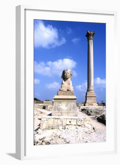 Pompeys Pillar, Alexandria, Egypt-Vivienne Sharp-Framed Photographic Print