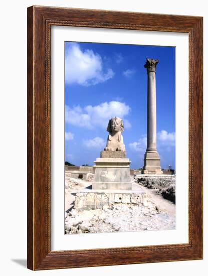 Pompeys Pillar, Alexandria, Egypt-Vivienne Sharp-Framed Photographic Print