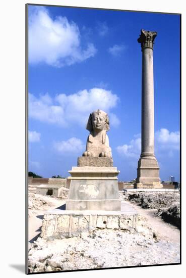 Pompeys Pillar, Alexandria, Egypt-Vivienne Sharp-Mounted Photographic Print