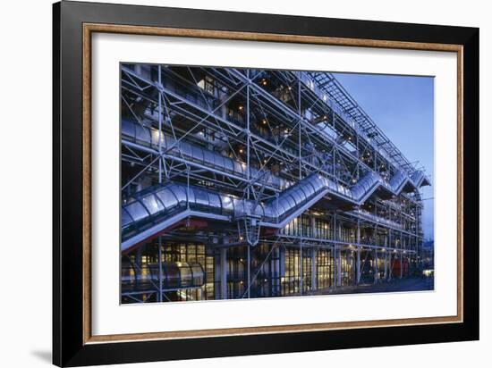 Pompidou Centre, Paris, 1972-1977. Exterior at Dusk-Joe Cornish-Framed Photographic Print