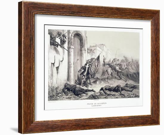 Ponce De Balagner at the Bab-Azoun Gate-Denis Auguste Marie Raffet-Framed Giclee Print