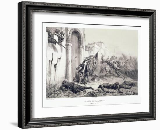 Ponce De Balagner at the Bab-Azoun Gate-Denis Auguste Marie Raffet-Framed Giclee Print