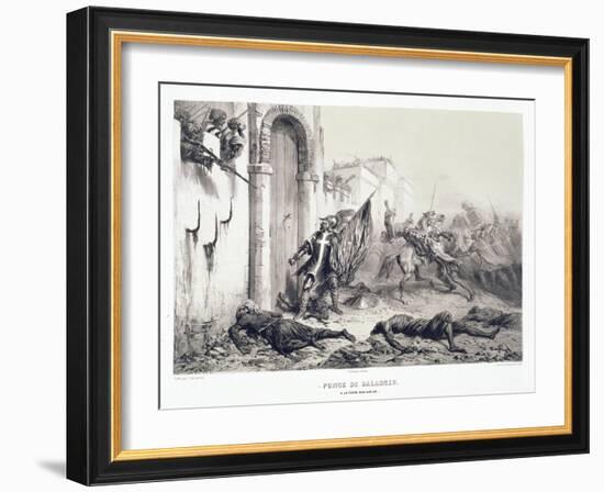 Ponce De Balagner at the Bab-Azoun Gate-Denis Auguste Marie Raffet-Framed Giclee Print