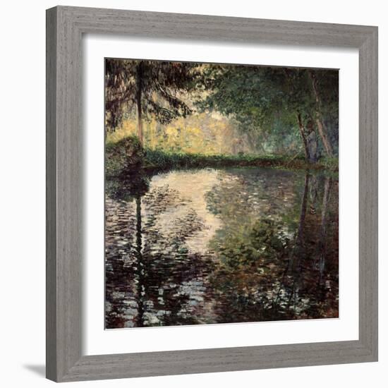 Pond at Montgeron, C1876-Claude Monet-Framed Giclee Print