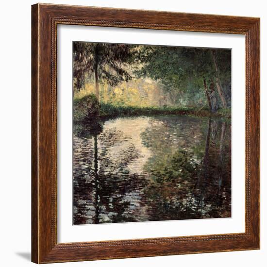 Pond at Montgeron, C1876-Claude Monet-Framed Giclee Print