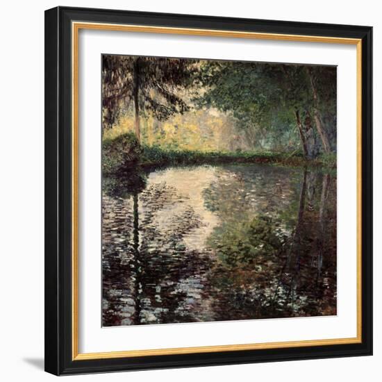 Pond at Montgeron, C1876-Claude Monet-Framed Giclee Print