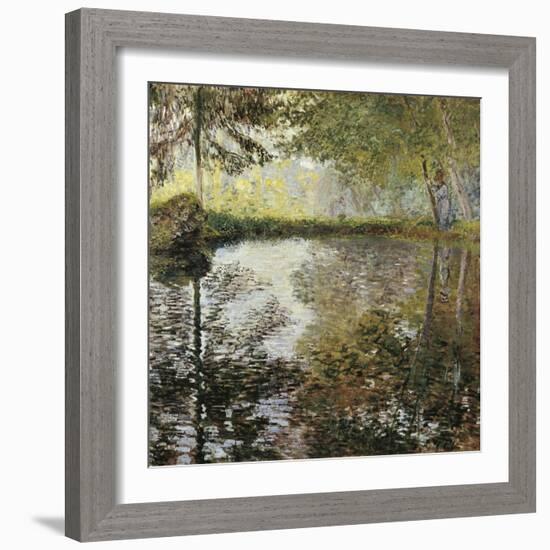 Pond at Montgeron-Claude Monet-Framed Art Print