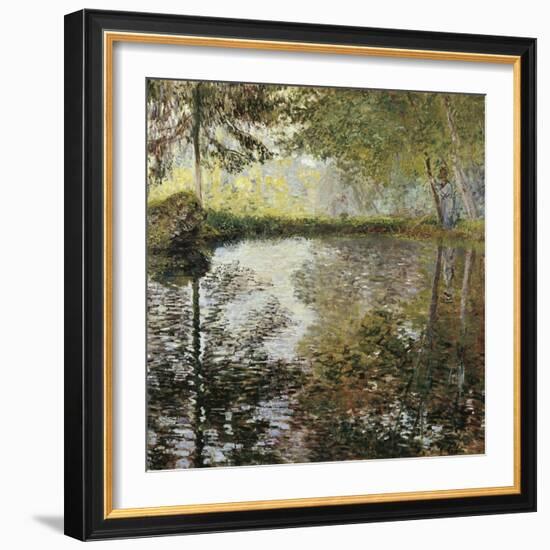 Pond at Montgeron-Claude Monet-Framed Art Print