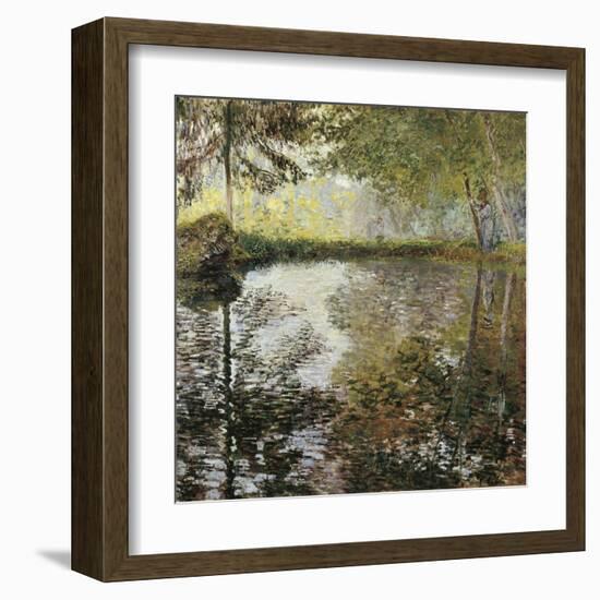 Pond at Montgeron-Claude Monet-Framed Art Print