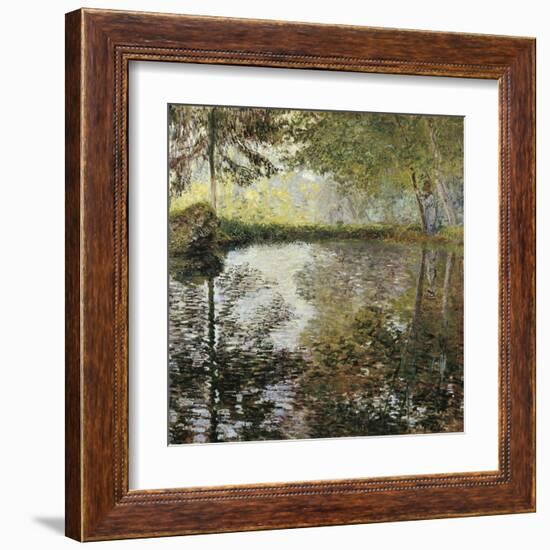 Pond at Montgeron-Claude Monet-Framed Art Print