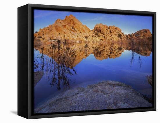 Pond in Joshua Tree National Park, Barker Tank, California, USA-Charles Gurche-Framed Premier Image Canvas