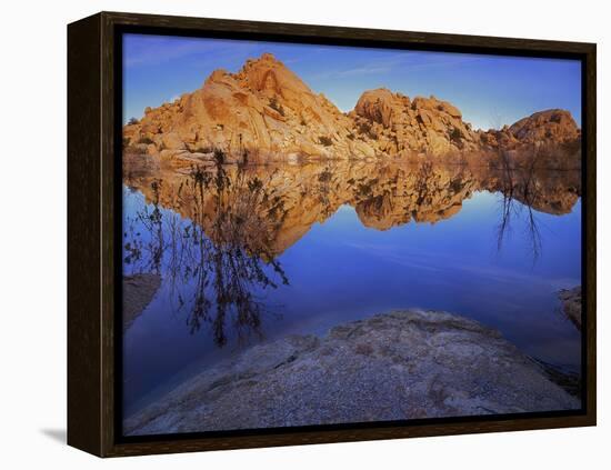 Pond in Joshua Tree National Park, Barker Tank, California, USA-Charles Gurche-Framed Premier Image Canvas