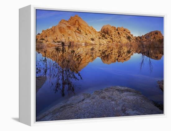 Pond in Joshua Tree National Park, Barker Tank, California, USA-Charles Gurche-Framed Premier Image Canvas