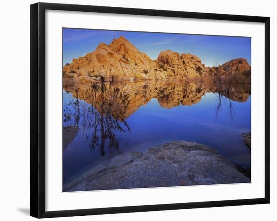 Pond in Joshua Tree National Park, Barker Tank, California, USA-Charles Gurche-Framed Photographic Print