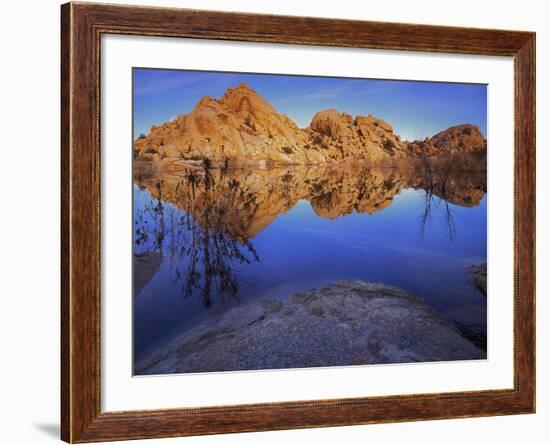 Pond in Joshua Tree National Park, Barker Tank, California, USA-Charles Gurche-Framed Photographic Print