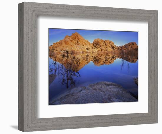 Pond in Joshua Tree National Park, Barker Tank, California, USA-Charles Gurche-Framed Photographic Print