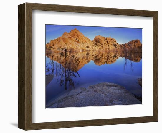 Pond in Joshua Tree National Park, Barker Tank, California, USA-Charles Gurche-Framed Photographic Print