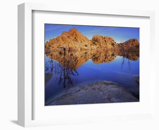 Pond in Joshua Tree National Park, Barker Tank, California, USA-Charles Gurche-Framed Photographic Print