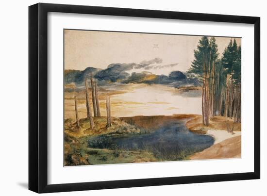 Pond in the Woods (Weiher im Walde). Watercolour and tempera Inv. 5218-167.-Albrecht Dürer-Framed Giclee Print