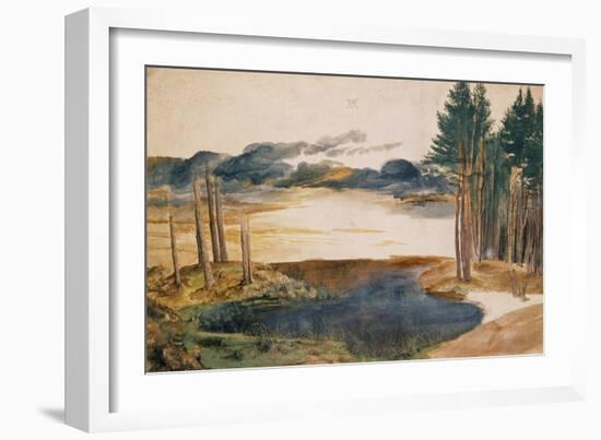 Pond in the Woods (Weiher im Walde). Watercolour and tempera Inv. 5218-167.-Albrecht Dürer-Framed Giclee Print