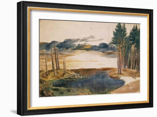 Pond in the Woods (Weiher im Walde). Watercolour and tempera Inv. 5218-167.-Albrecht Dürer-Framed Giclee Print