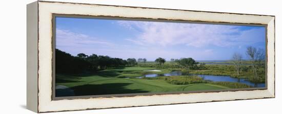 Pond on a Golf Course, the Currituck Club, Corolla, Outer Banks, North Carolina, USA-null-Framed Premier Image Canvas