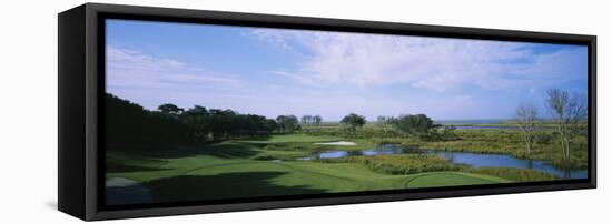 Pond on a Golf Course, the Currituck Club, Corolla, Outer Banks, North Carolina, USA-null-Framed Premier Image Canvas