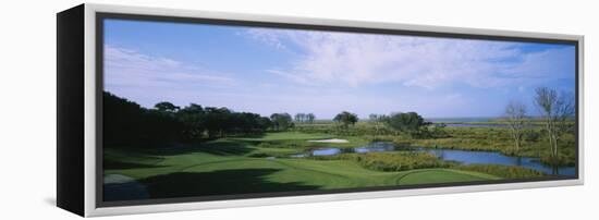 Pond on a Golf Course, the Currituck Club, Corolla, Outer Banks, North Carolina, USA-null-Framed Premier Image Canvas