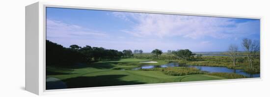 Pond on a Golf Course, the Currituck Club, Corolla, Outer Banks, North Carolina, USA-null-Framed Premier Image Canvas