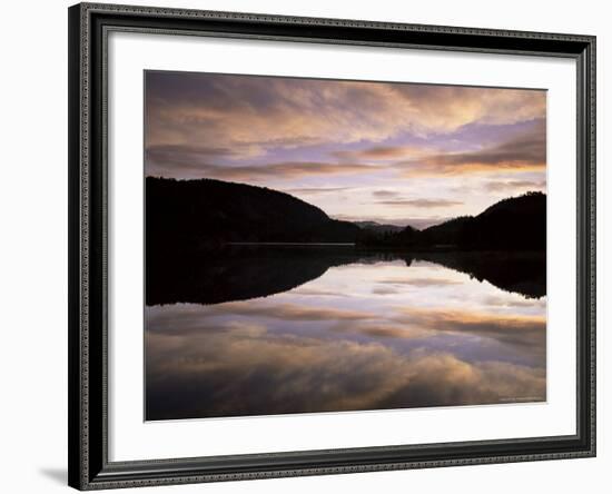 Pond Reflection and Clouds at Dawn, Kristiansand, Norway, Scandinavia, Europe-Jochen Schlenker-Framed Photographic Print