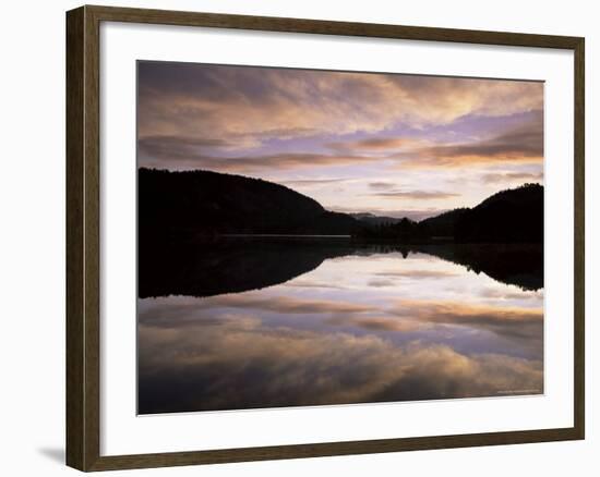 Pond Reflection and Clouds at Dawn, Kristiansand, Norway, Scandinavia, Europe-Jochen Schlenker-Framed Photographic Print