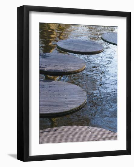 Pond Stepping Stones-Anna Miller-Framed Photographic Print