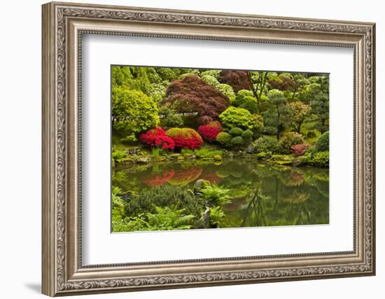 Pond, Strolling Garden, Portland Japanese Garden, Oregon, Usa-Michel Hersen-Framed Photographic Print