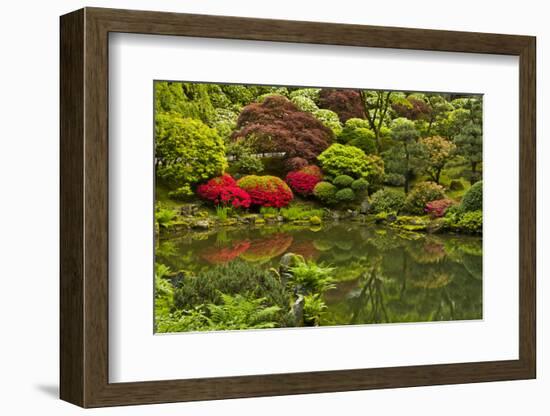 Pond, Strolling Garden, Portland Japanese Garden, Oregon, Usa-Michel Hersen-Framed Photographic Print