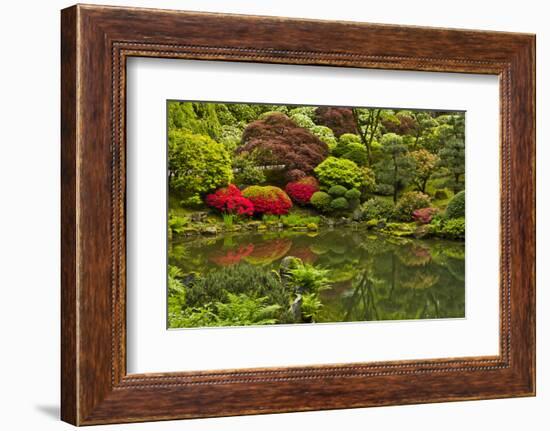 Pond, Strolling Garden, Portland Japanese Garden, Oregon, Usa-Michel Hersen-Framed Photographic Print