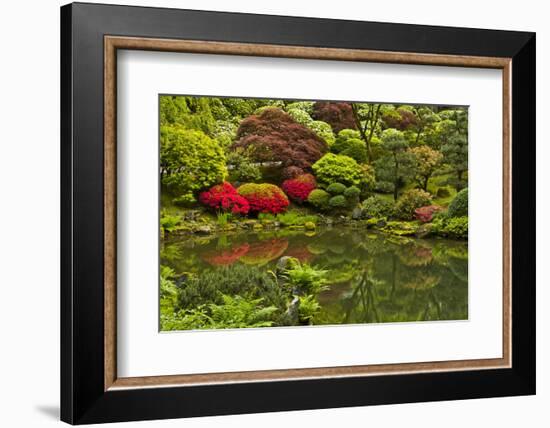 Pond, Strolling Garden, Portland Japanese Garden, Oregon, Usa-Michel Hersen-Framed Photographic Print